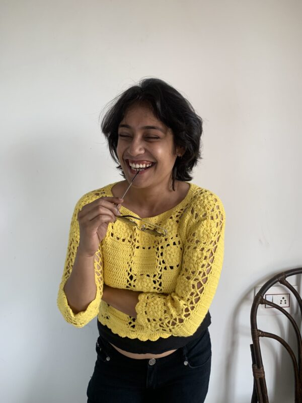 Mustard Yellow crochet top - Image 3