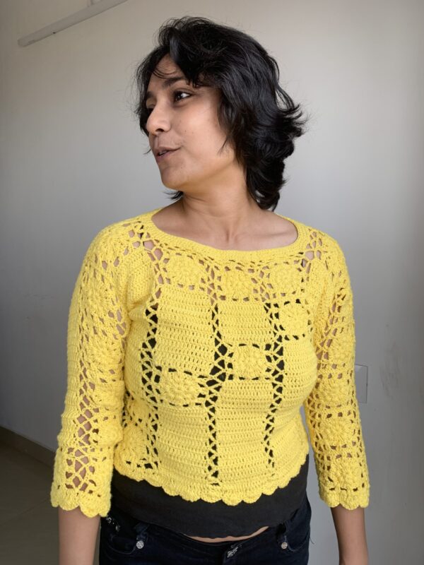 Mustard Yellow crochet top - Image 6