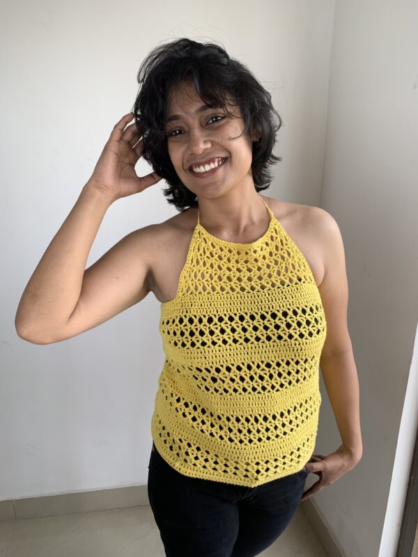 Yellow Halter Neck