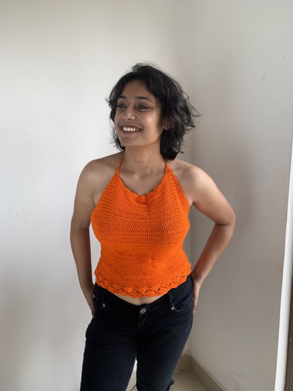 Orange Halter Neck Top - Image 2