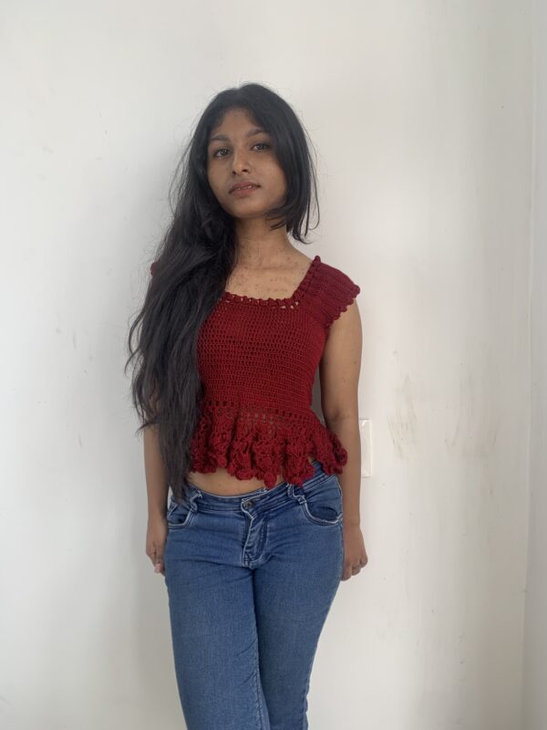 Maroon Crop Top