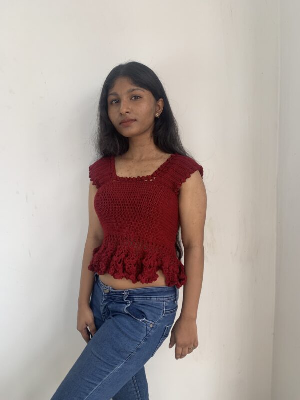 Maroon Crop Top - Image 3