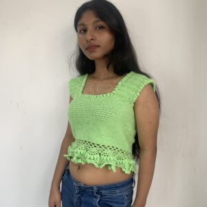 Green Crop Top