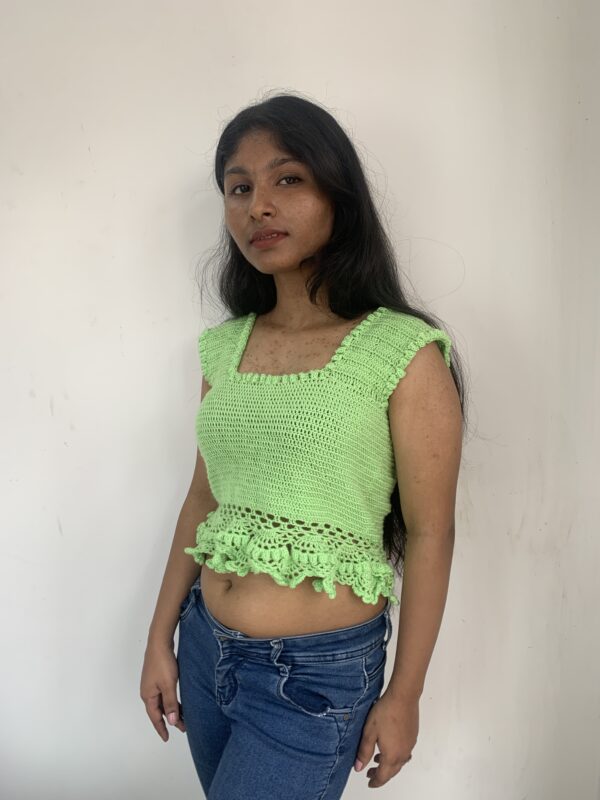 Green Crop Top