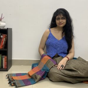 Spaghetti Blue Crochet Top