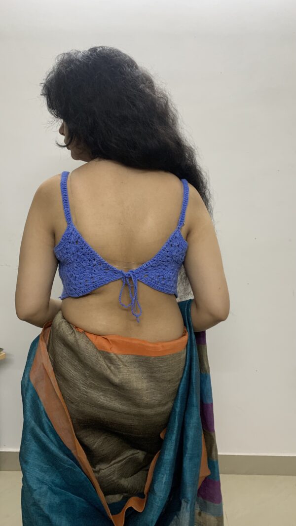 Spaghetti Blue Crochet Top - Image 4