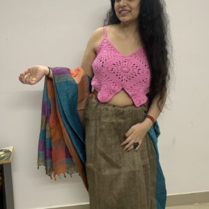Crochet backless halter top